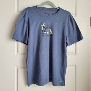 Life is Good Vintage Men's Tee Shirt Blue Size M  Short Sleeves